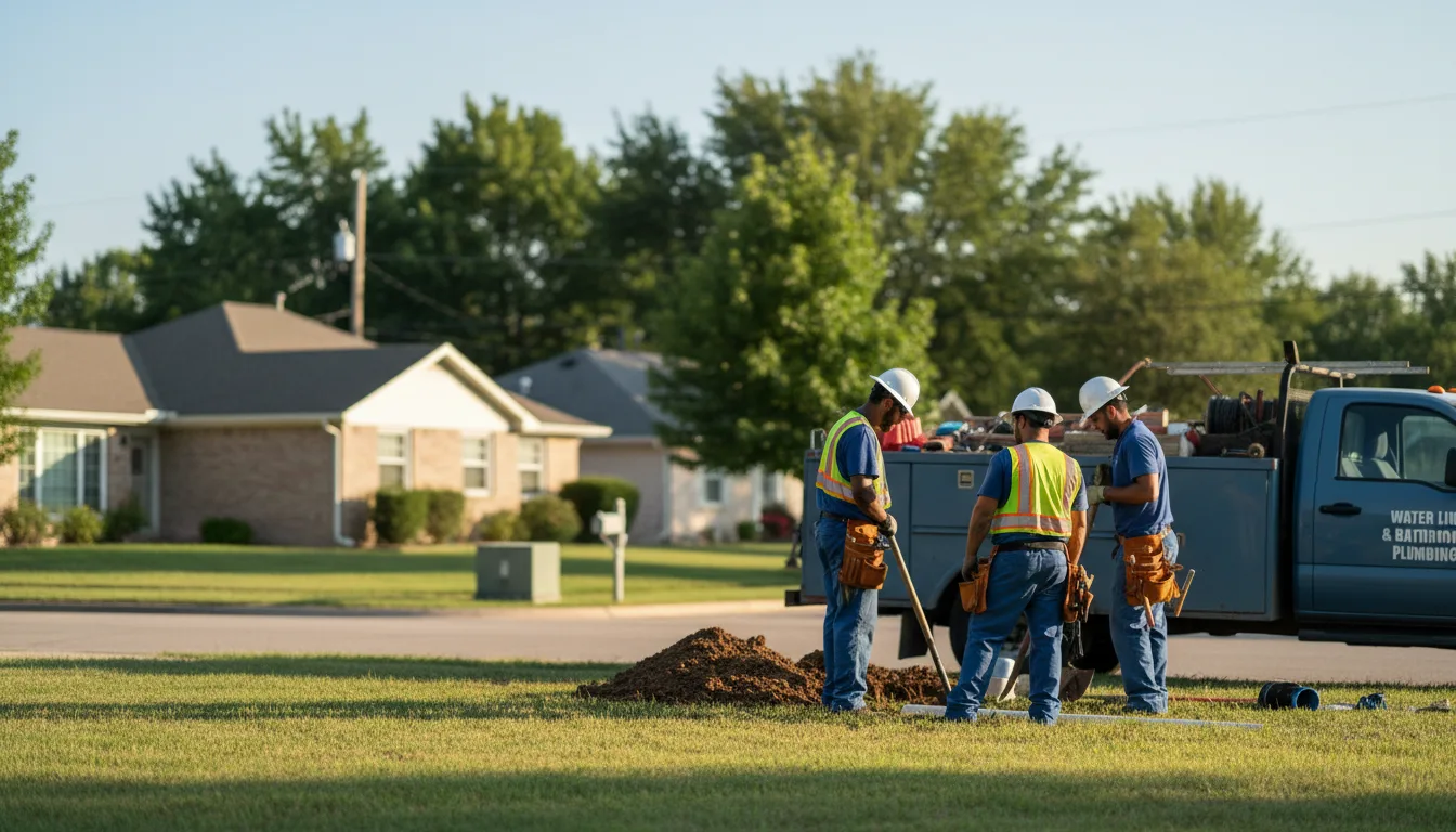Residential water line and bathroom plumbing service in Broken Bow, NE